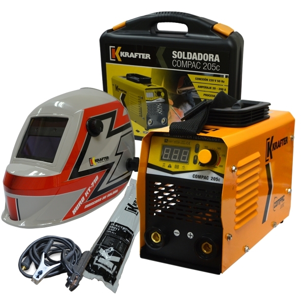 Herramientas Eléctricas Pack Soldadora Krafter Dw-200 Electrodos Máscara  vmarchese.com